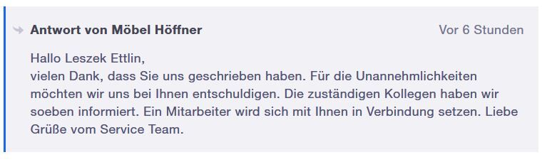 Möbel Höffner Erfahrung